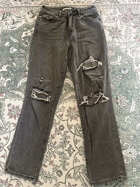 PacSun Distressed Black/Grey Ripped Jeans